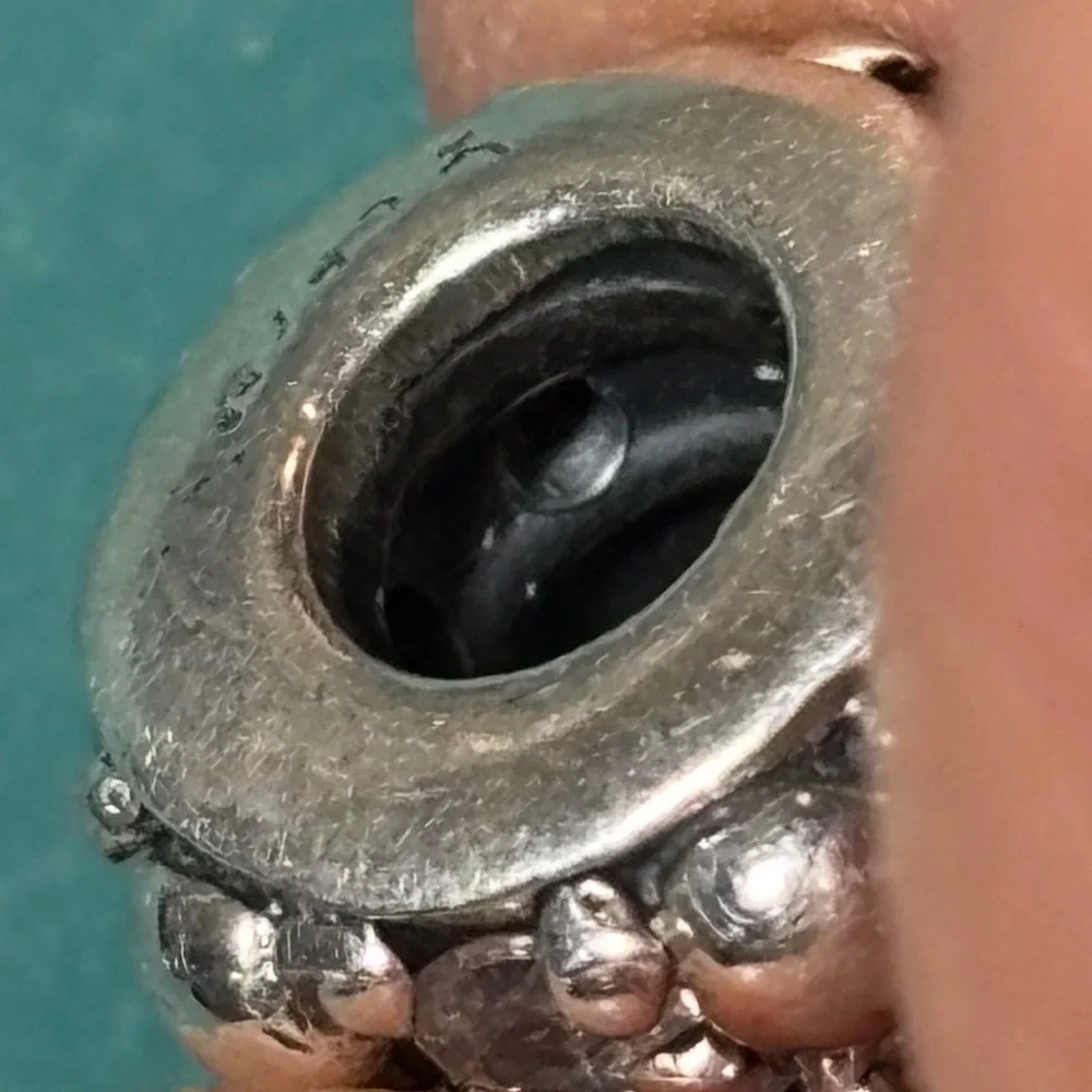 Chamilia Sterling Silver 925 Clear Pave Bubble Bead‎ Charm